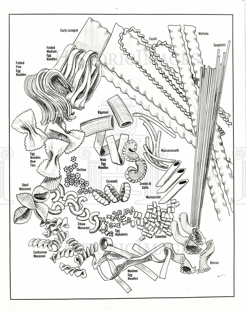 1978 macaroni dry pasta hollow noodle elbow-Historic Images