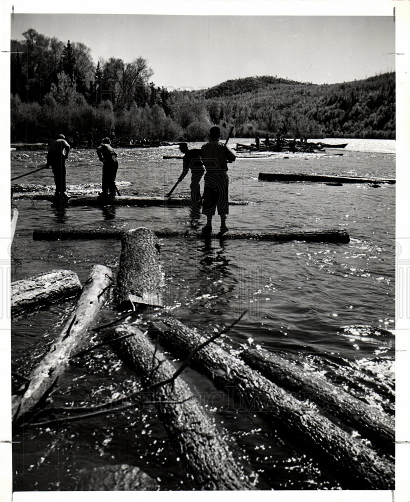 1956 River Drivers KMA Lumber Industry-Historic Images