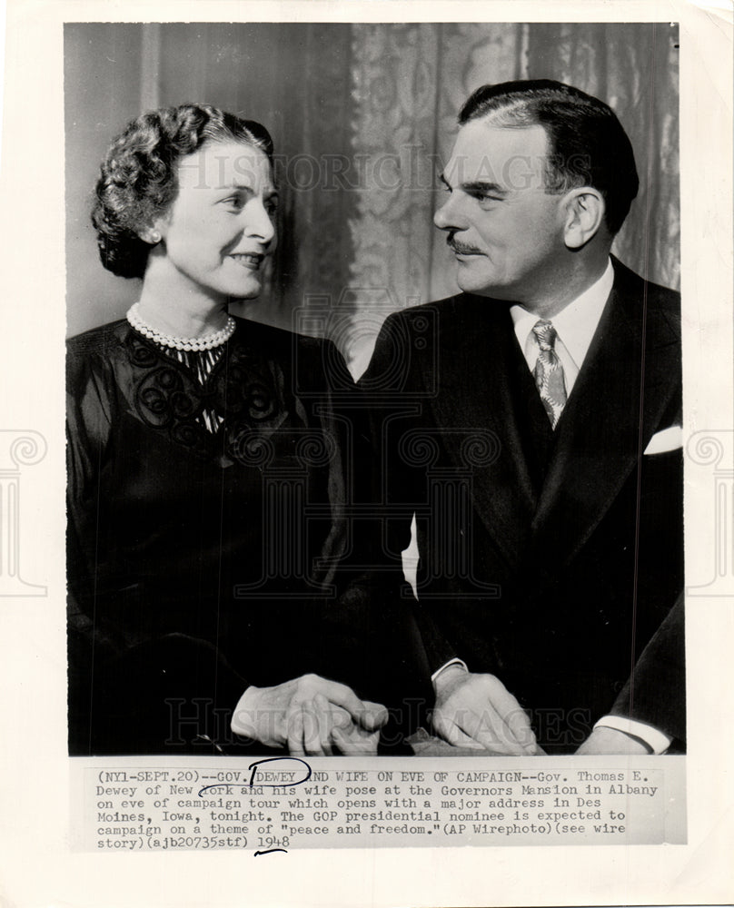 1948 Thomas Dewey Governors Mansion Albany-Historic Images