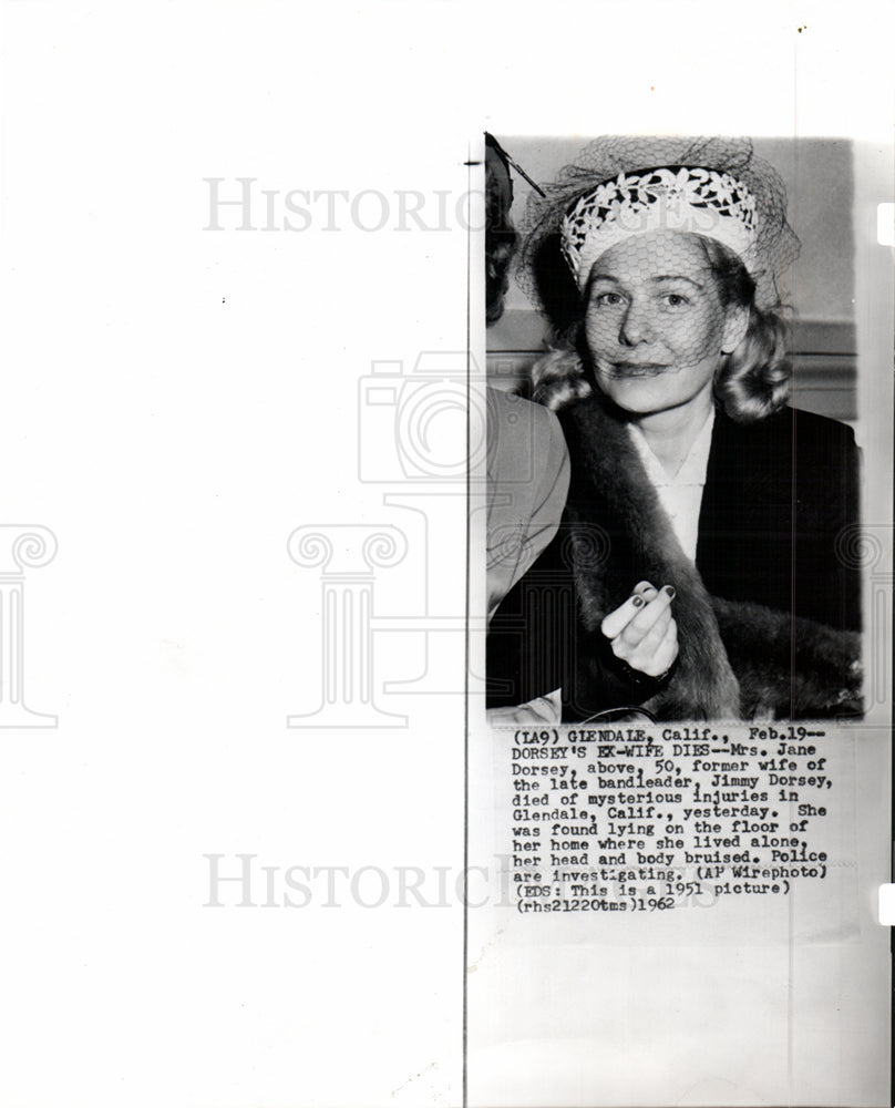 1962 Mrs. Jane Dorsey mysteriously dies-Historic Images