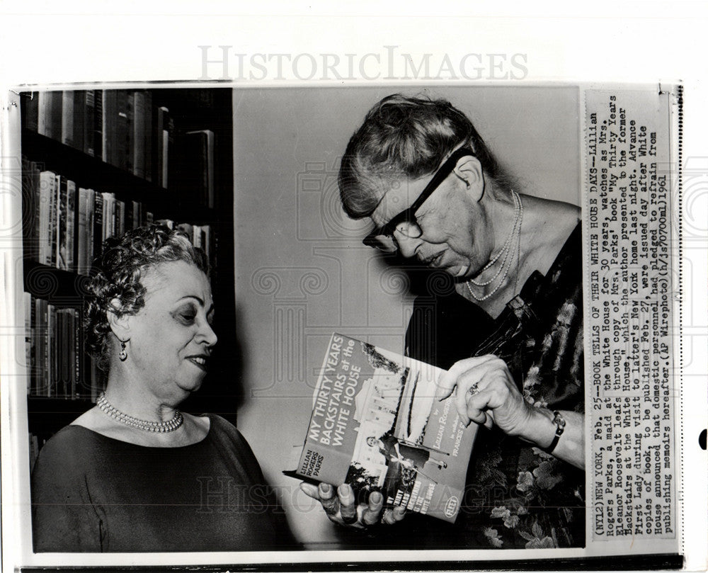 1961 Eleanor Roosevelt Lillian R Parks book-Historic Images