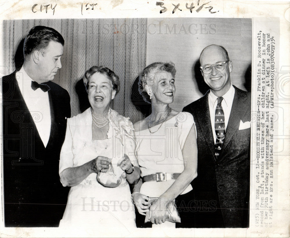 1954 Mrs. Franklin D. Roosevelt and kids-Historic Images