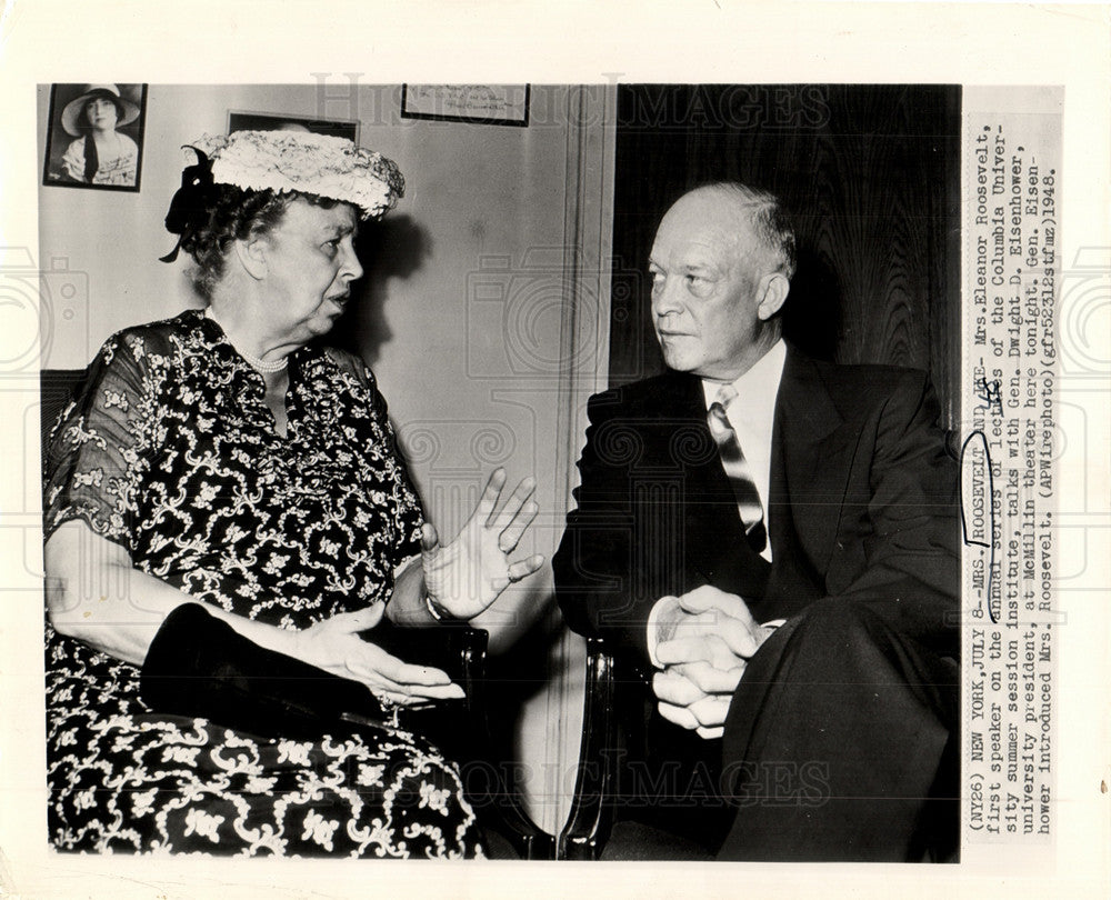 1948 Eleanor Roosevelt Eisenhower McMillin-Historic Images