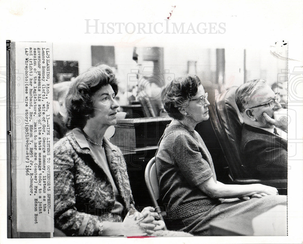 1966 Lenore Romney Edson V. Root, Jr.-Historic Images