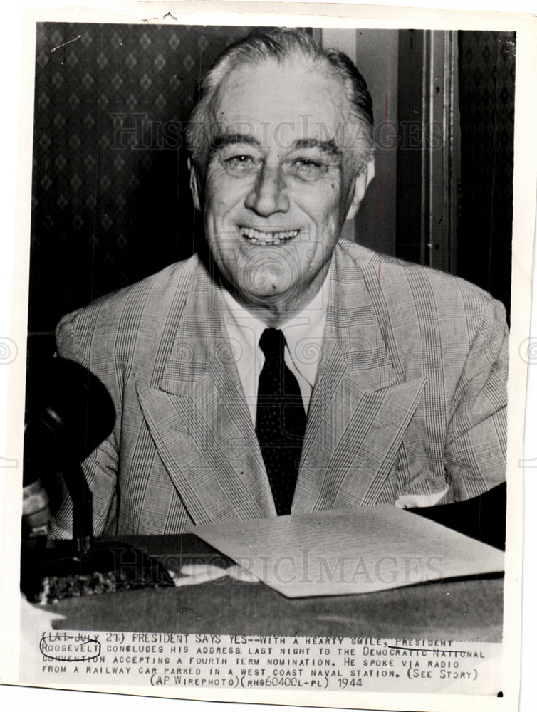 1944 President Roosevelt Democratic 4th-Historic Images