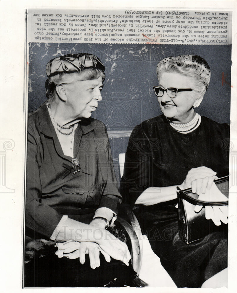 1959 Eleanor Roosevelt US First Lady-Historic Images