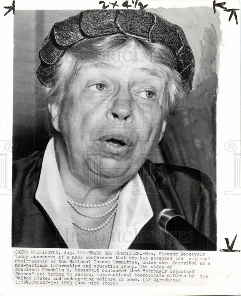 1953 Eleanor Roosevelt Issues Committee-Historic Images