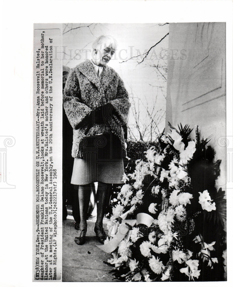 1968 Mrs.Anna Roosevelt Halsted,New York-Historic Images