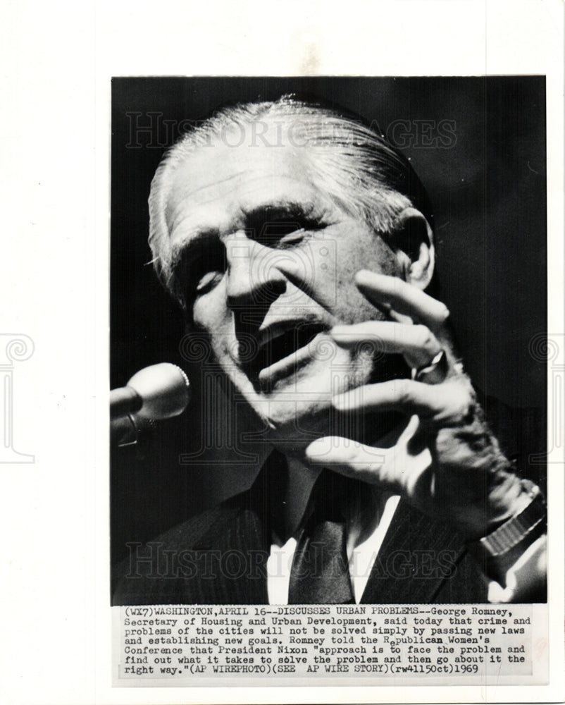 1969 George Romney Nixon Urban Crime-Historic Images