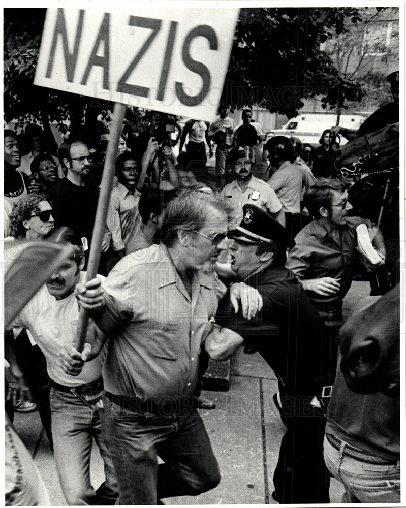 1981 Nazi Demonstration Protest Police-Historic Images