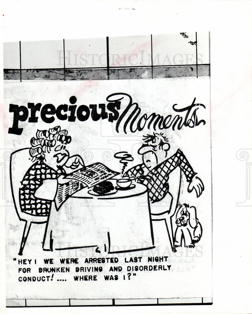 1974 Precious Moments Drunk Driving Comic-Historic Images