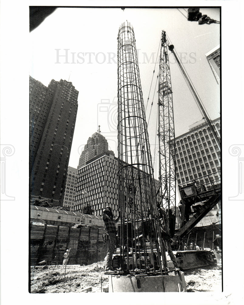 1990 One Detroit Center Construction-Historic Images