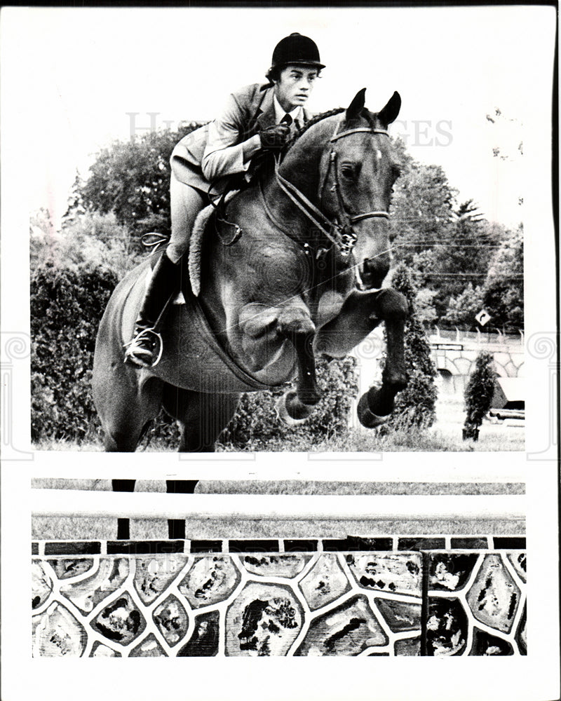 horse jumping forrest arthur-Historic Images