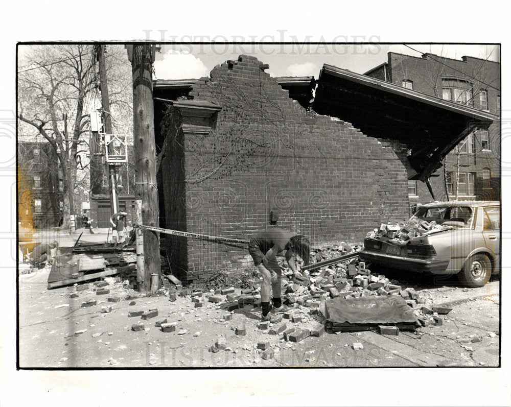 1990 Old Dodge garage wall near wayne state-Historic Images