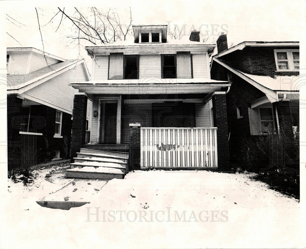 1975 Housing Abandoned Detroit Pingree-Historic Images