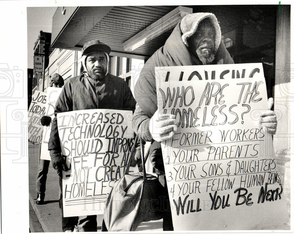 1986 Albert Hearndon and Curtis Ellis march-Historic Images