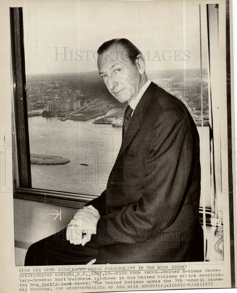 1972 United Nations Kurt Waldheim diplomat-Historic Images