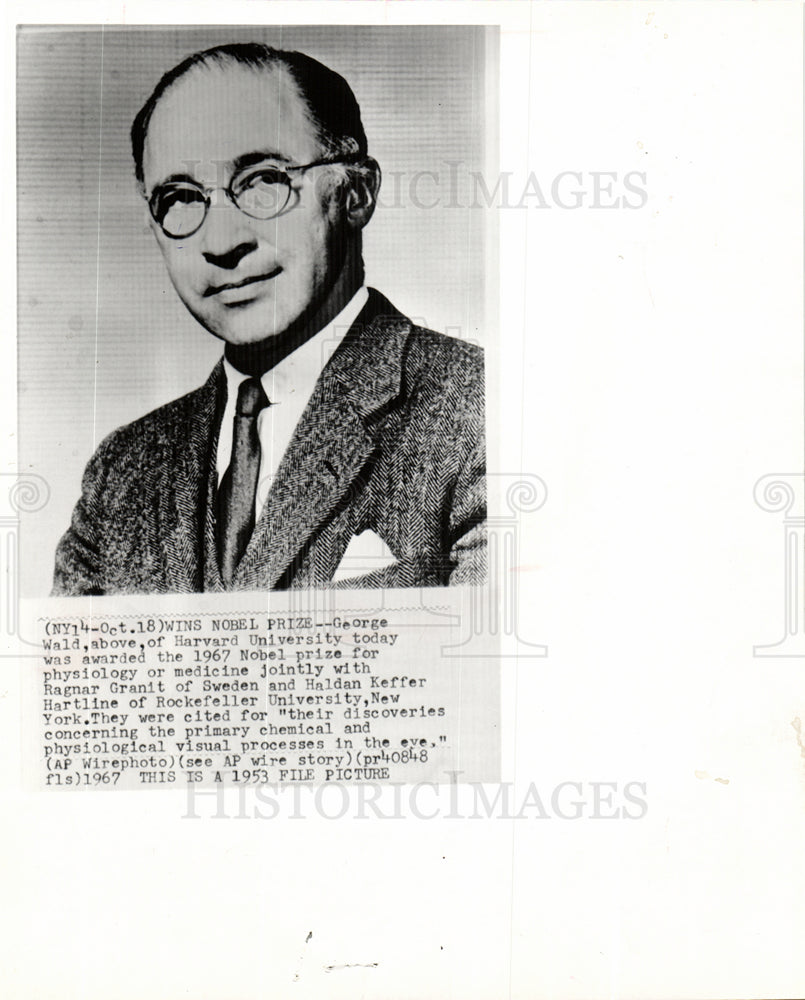 1967 George Wald nobel prize medicine-Historic Images