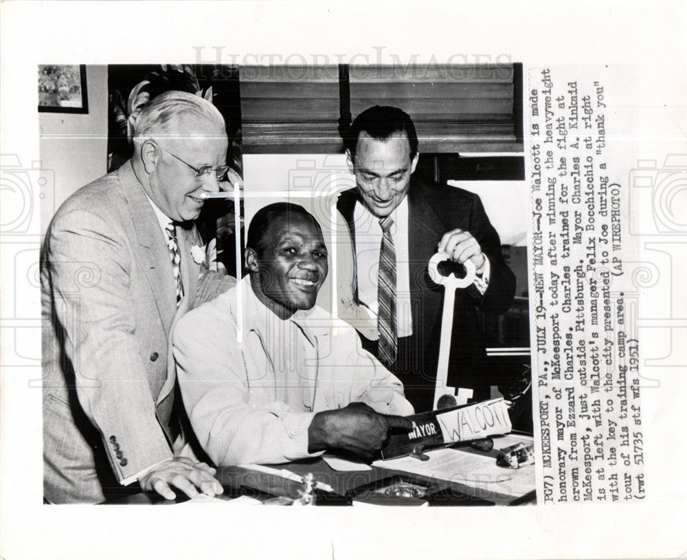 1951 Joe Walcott Charles Kincaid Mayor-Historic Images