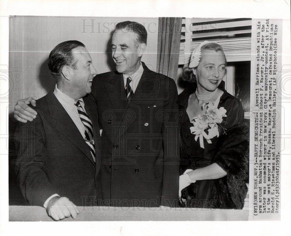 1953 Averell Harriman  Robert Wagner  Mayor-Historic Images