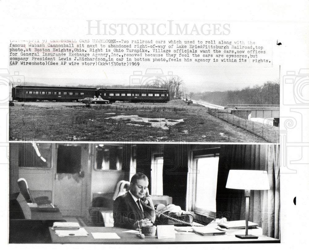 1969 Two railroad cars Pittsburgh-Historic Images