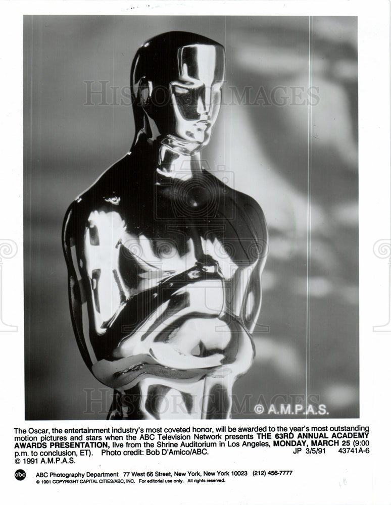 1991 Oscar night: The 63rd Annual academy-Historic Images