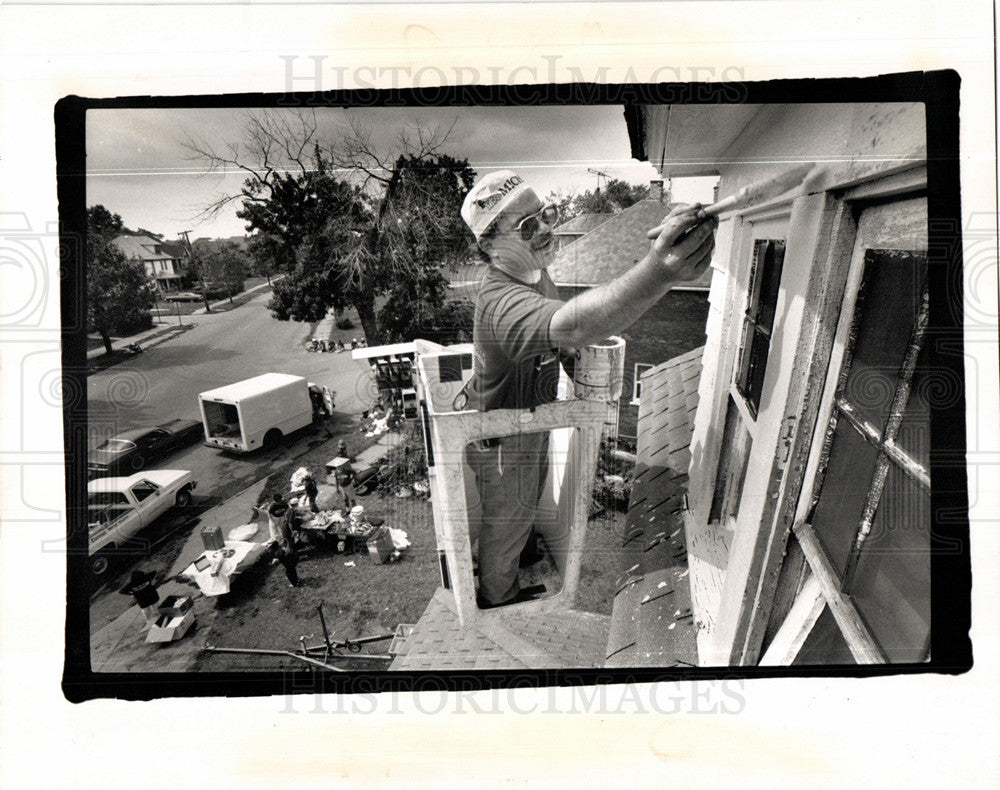 1989 Paint the Town project Detroit painter-Historic Images