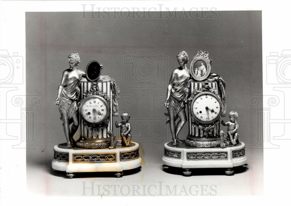 1989 18th-Century Sevres ormolu clock, copy-Historic Images