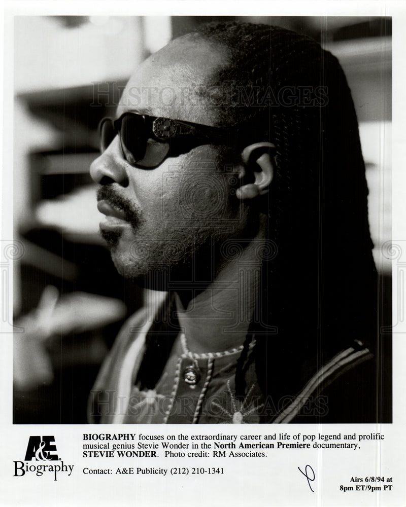 1995 BIOGRAPHY STEVIE WONDER MUSIC-Historic Images