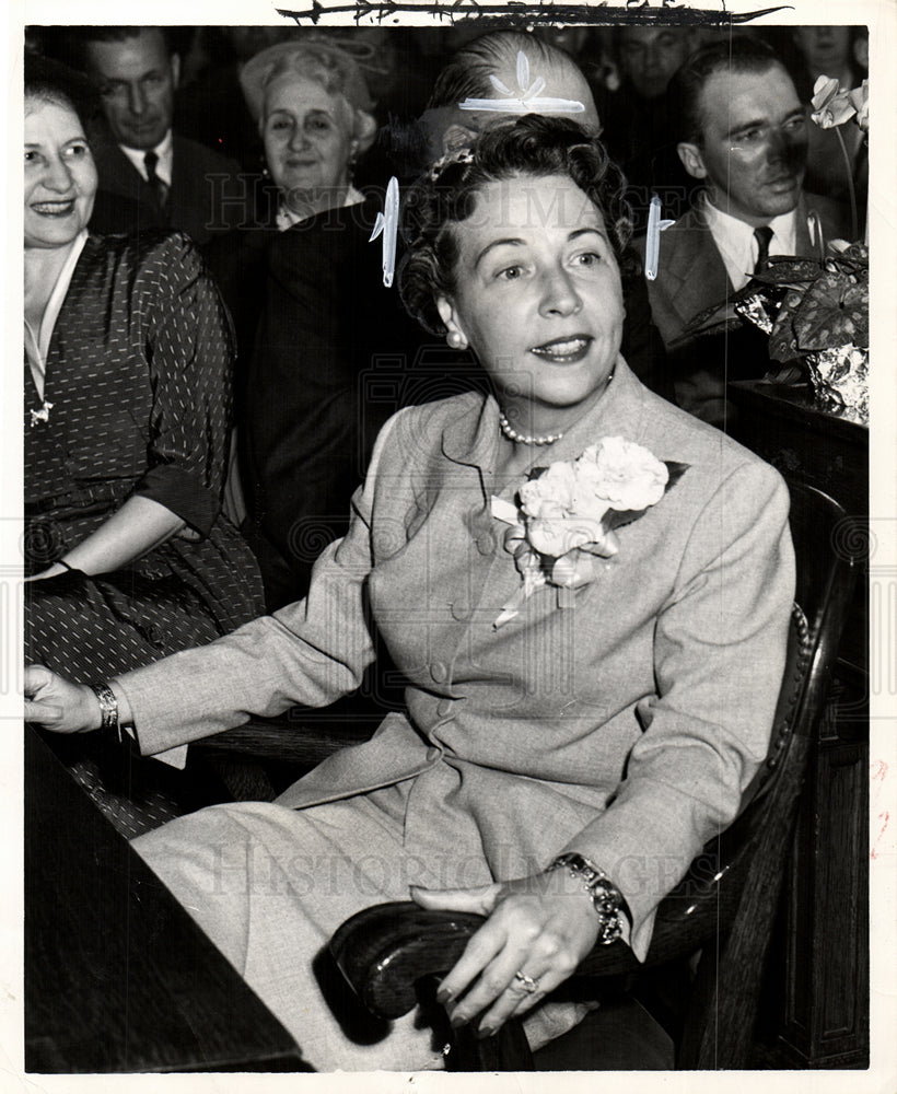 1954 Mrs. Wise ready for her first term-Historic Images