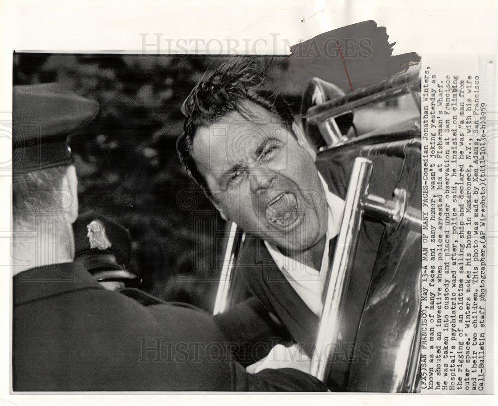 1959 Jonathan Winters arrest mental health-Historic Images