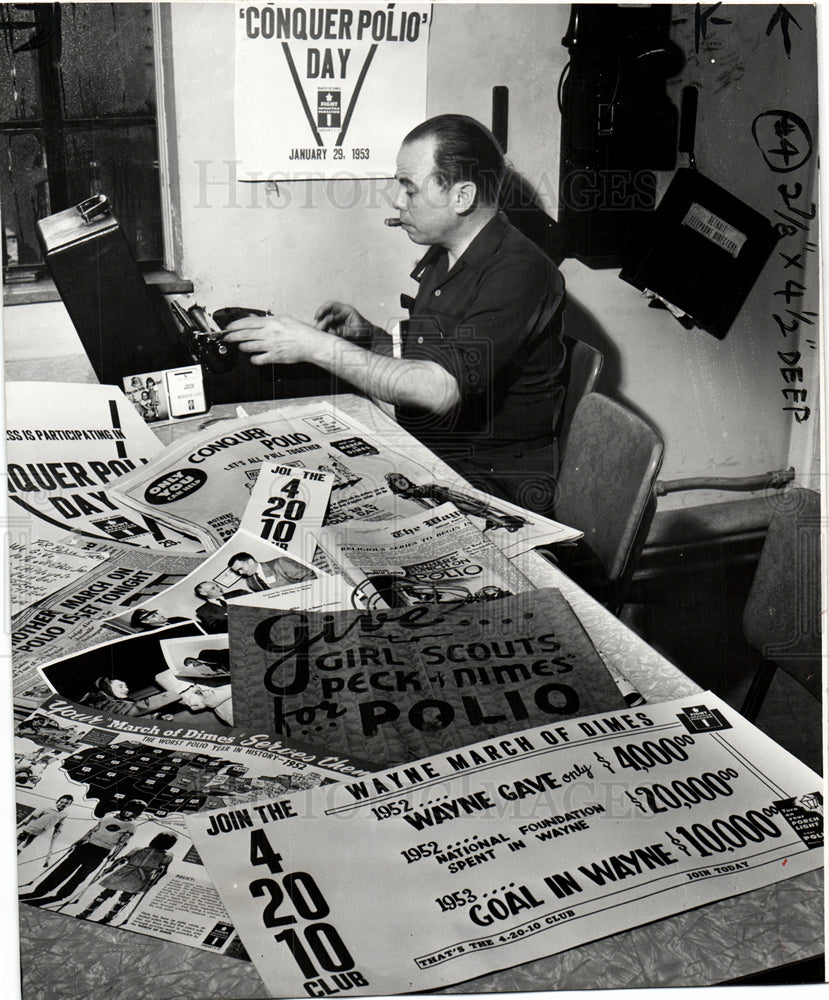 1953 March of Dimes American health charity-Historic Images