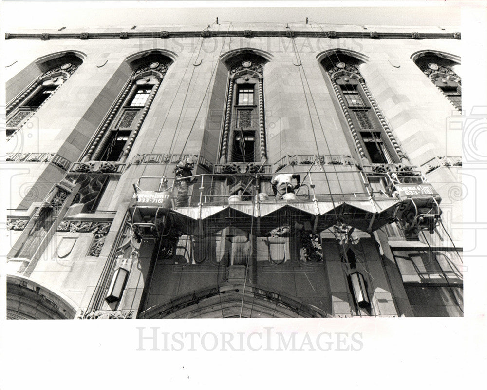1990 Detroit Masonic Temple entrance masons-Historic Images