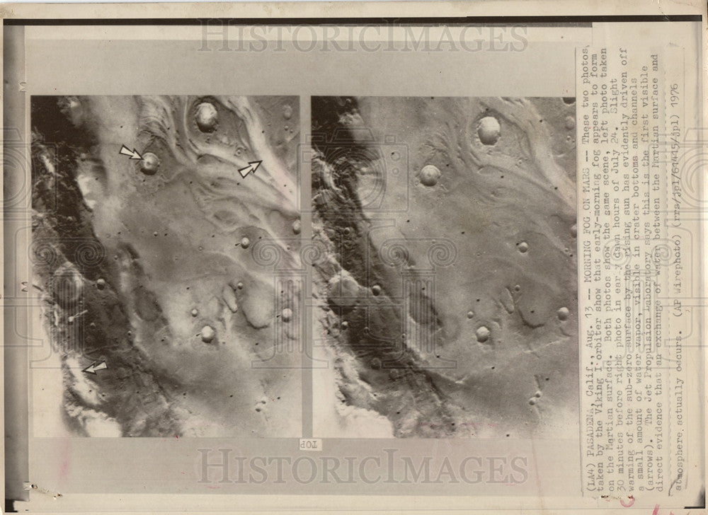 1976 Viking I. Orbiter Mars-Historic Images