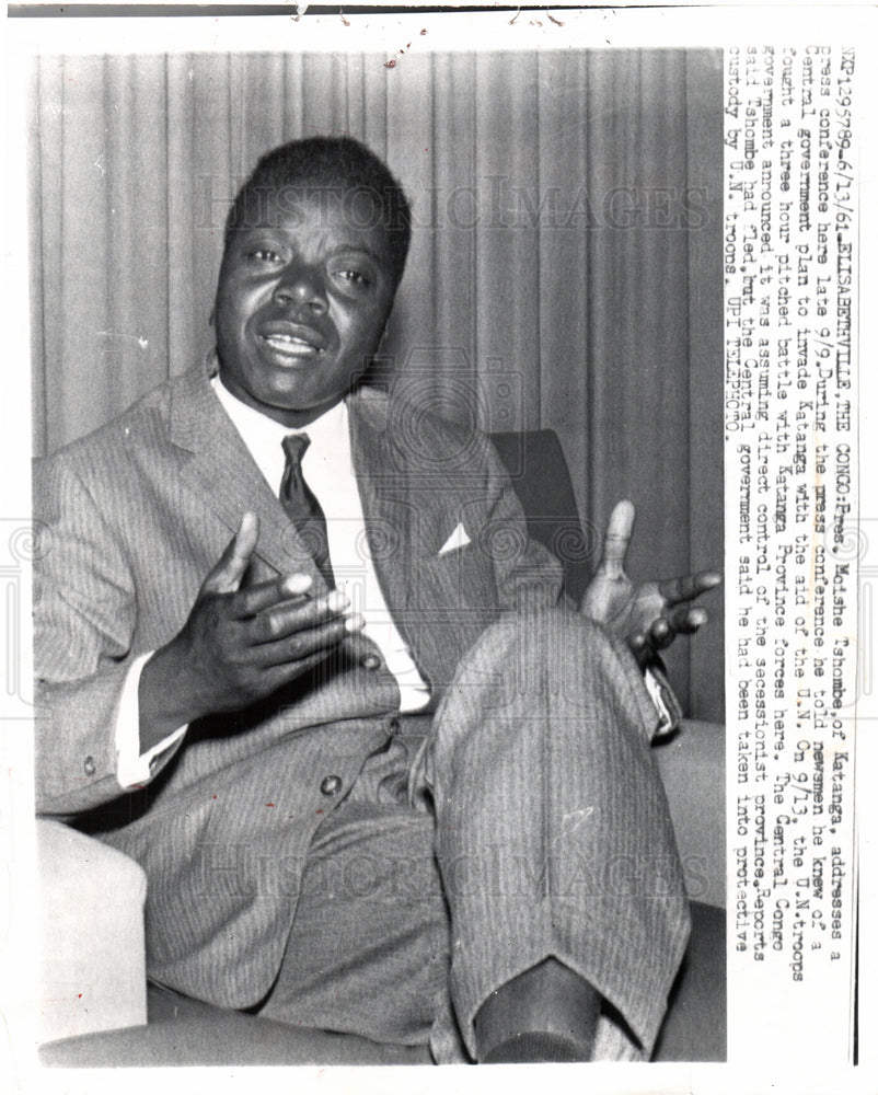 1961 Elisabethville Moishe Tshombe Katanga-Historic Images