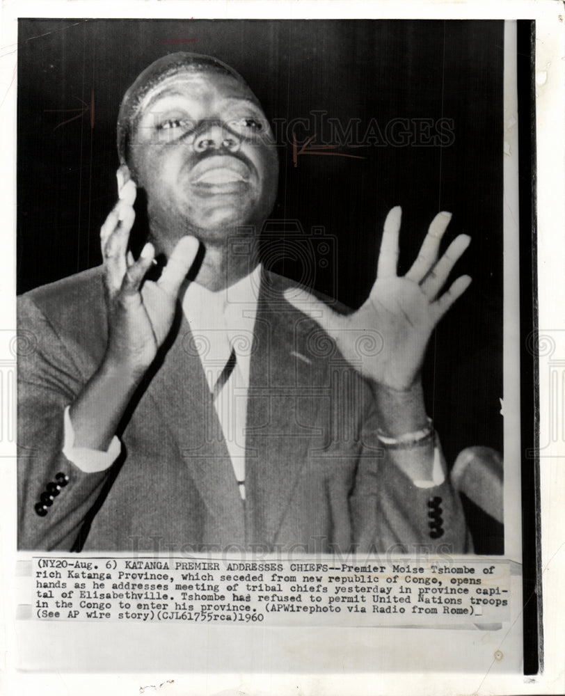 1960 Premier Moise Tshombe Katanga-Historic Images