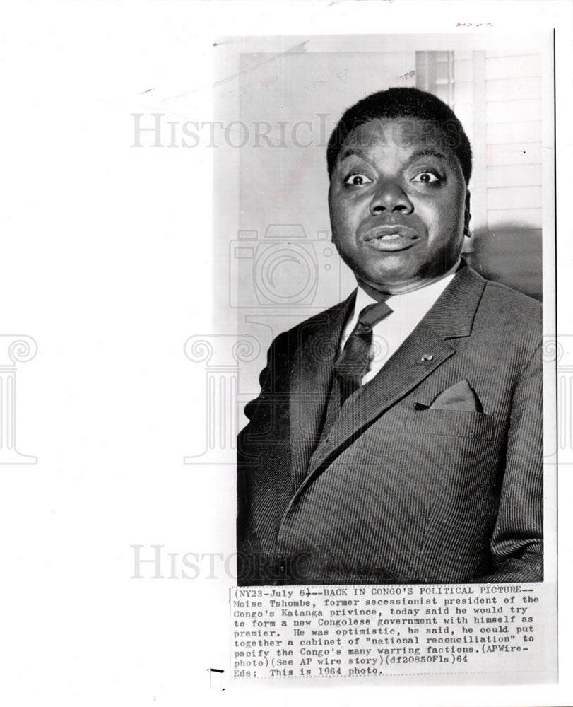 1964 Moise Tshombe  Congolese politician-Historic Images