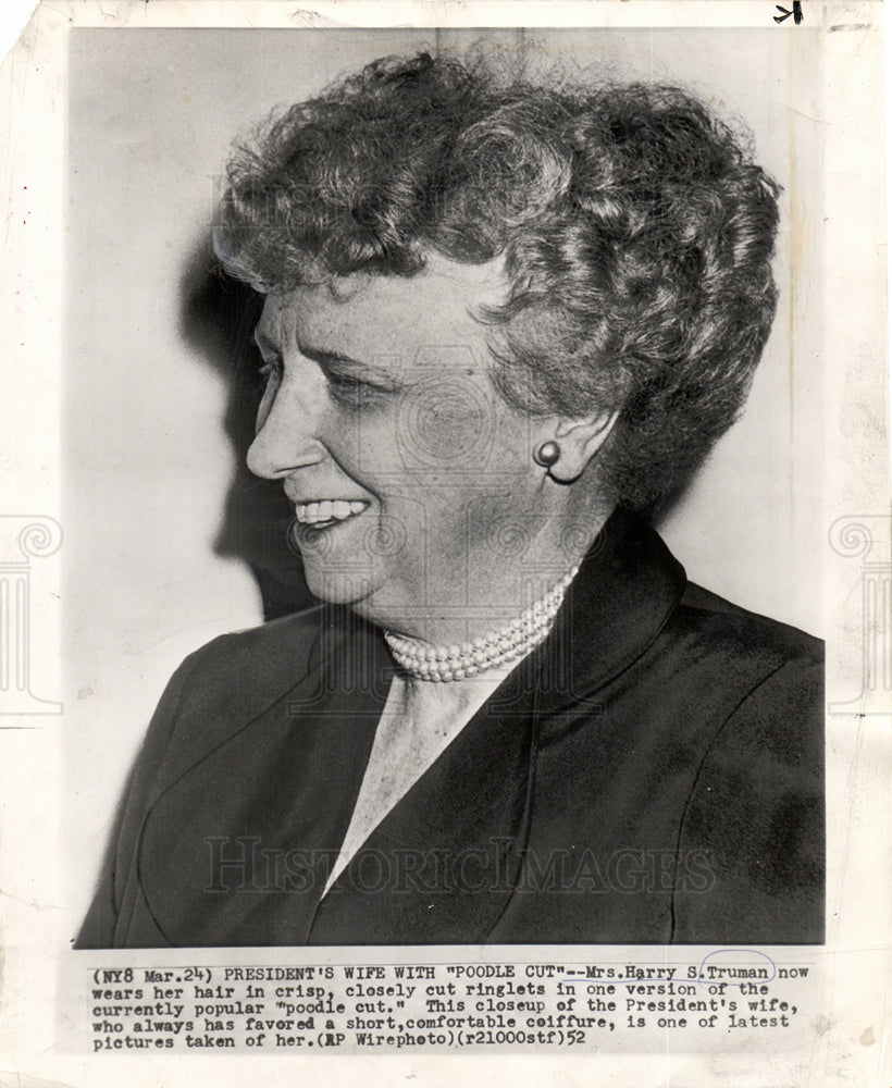 1952 MRS. HARRY S. TRUMAN-Historic Images