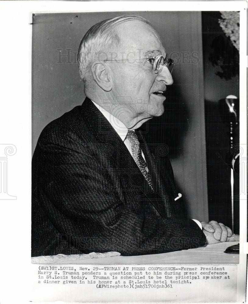 1961 Harry S Truman Former President U S-Historic Images