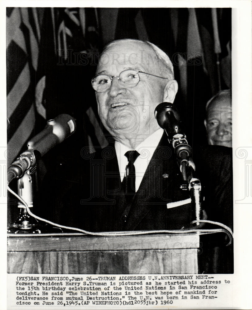 1960 Harry S. Truman President U.N.-Historic Images