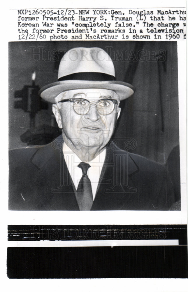 1960 Harry S Truman President United States-Historic Images