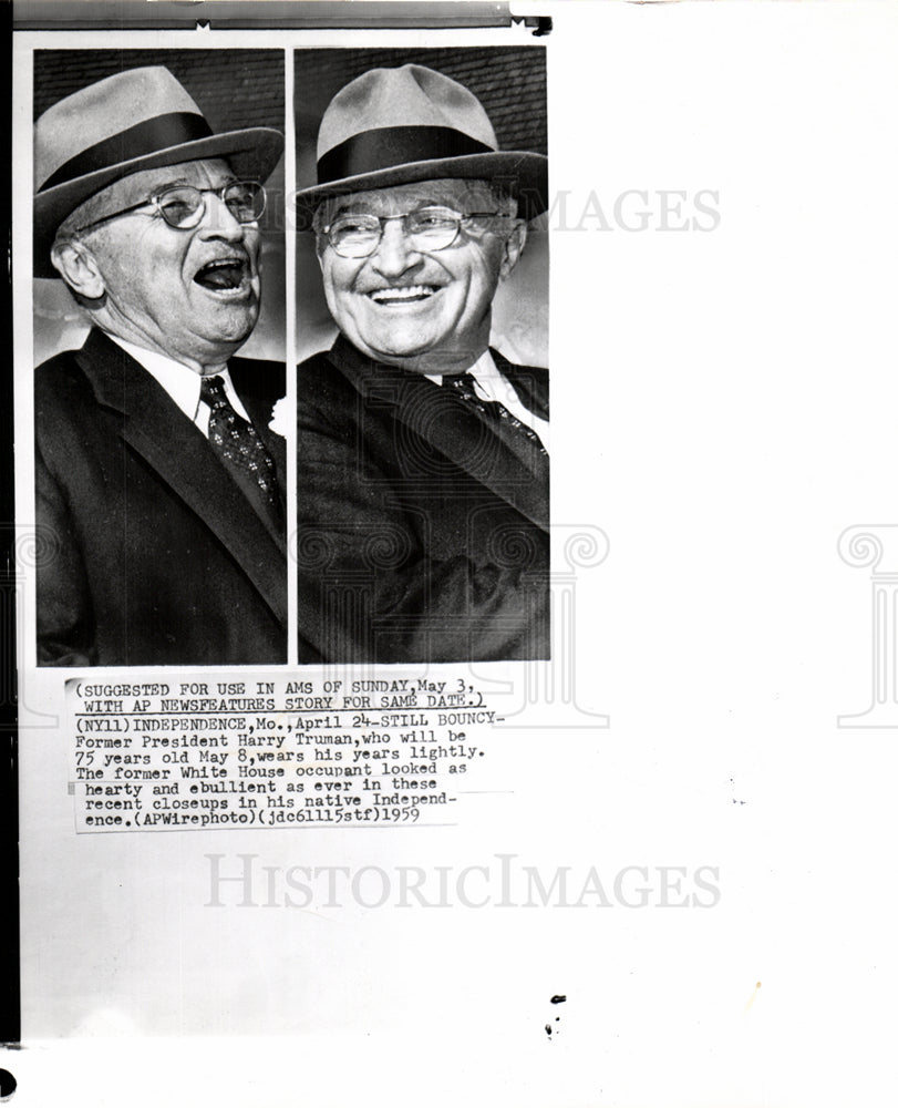 1959 former president Harry S Truman-Historic Images