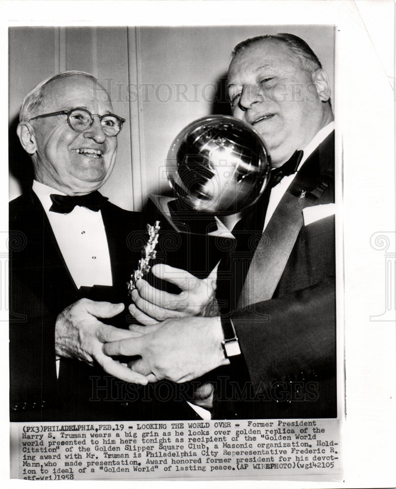 1958 HARRY S. TRUMAN-Historic Images