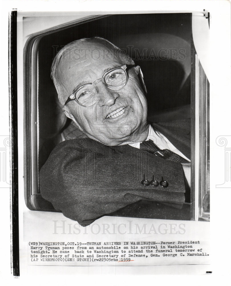 1959 former president Harry S Truman-Historic Images