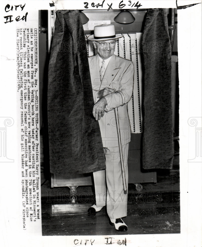 1954 Truman Voting Booth Missouri&#39;s-Historic Images