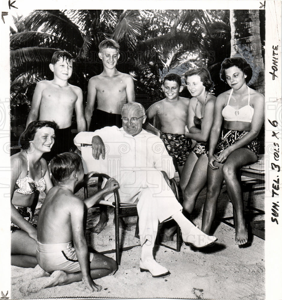 1953 President harry Truman Coconut Island-Historic Images