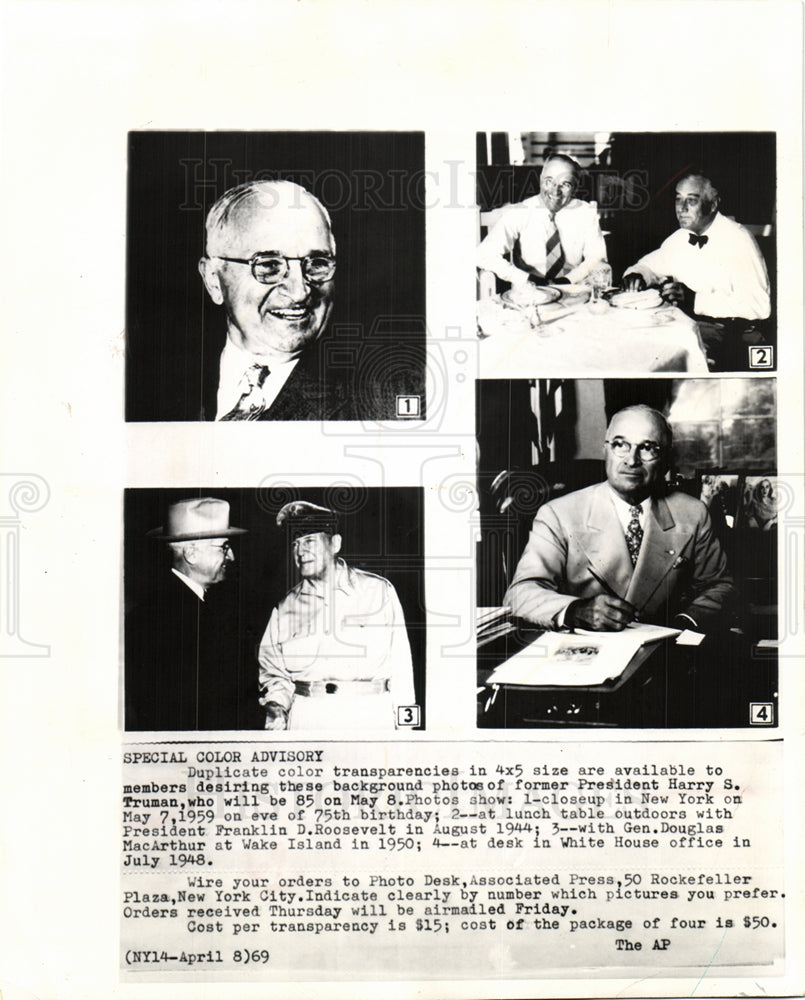 1969 harry truman 33rd-president u.s.-Historic Images