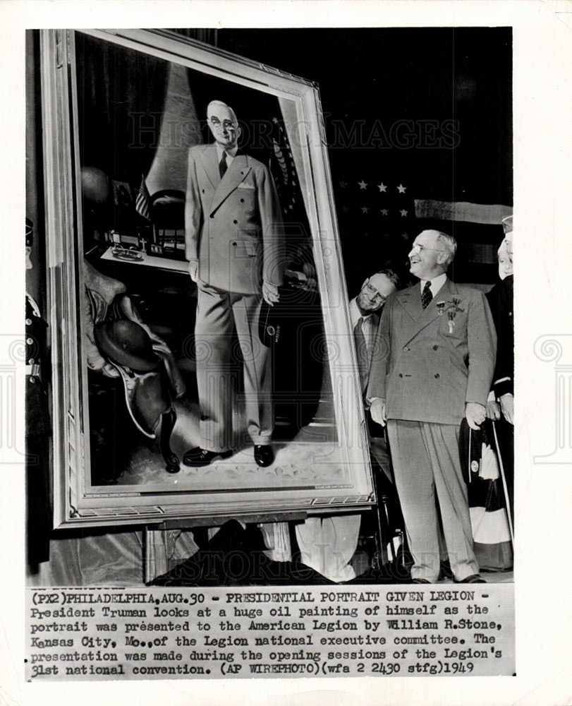 1949 PRESIDENT PORTRAIT Truman william oil-Historic Images