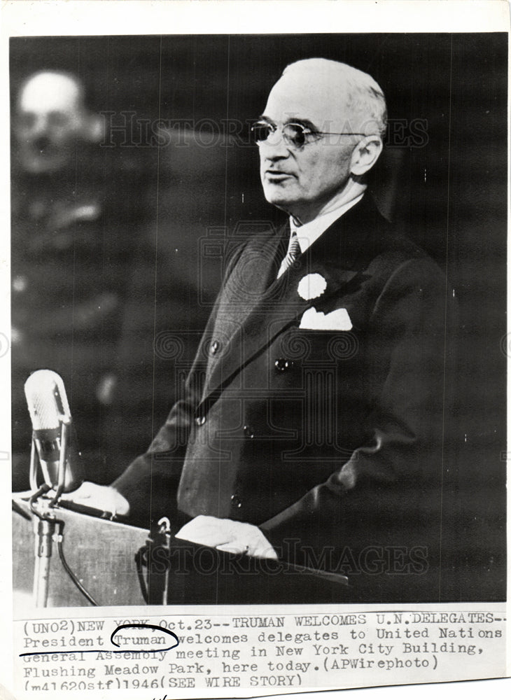 1946 President Harry Truman-Historic Images