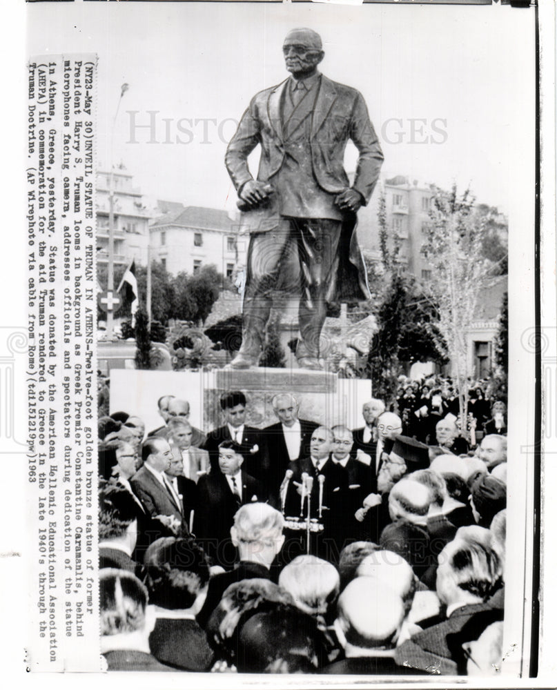 1963 Harry S. Truman President Statue-Historic Images